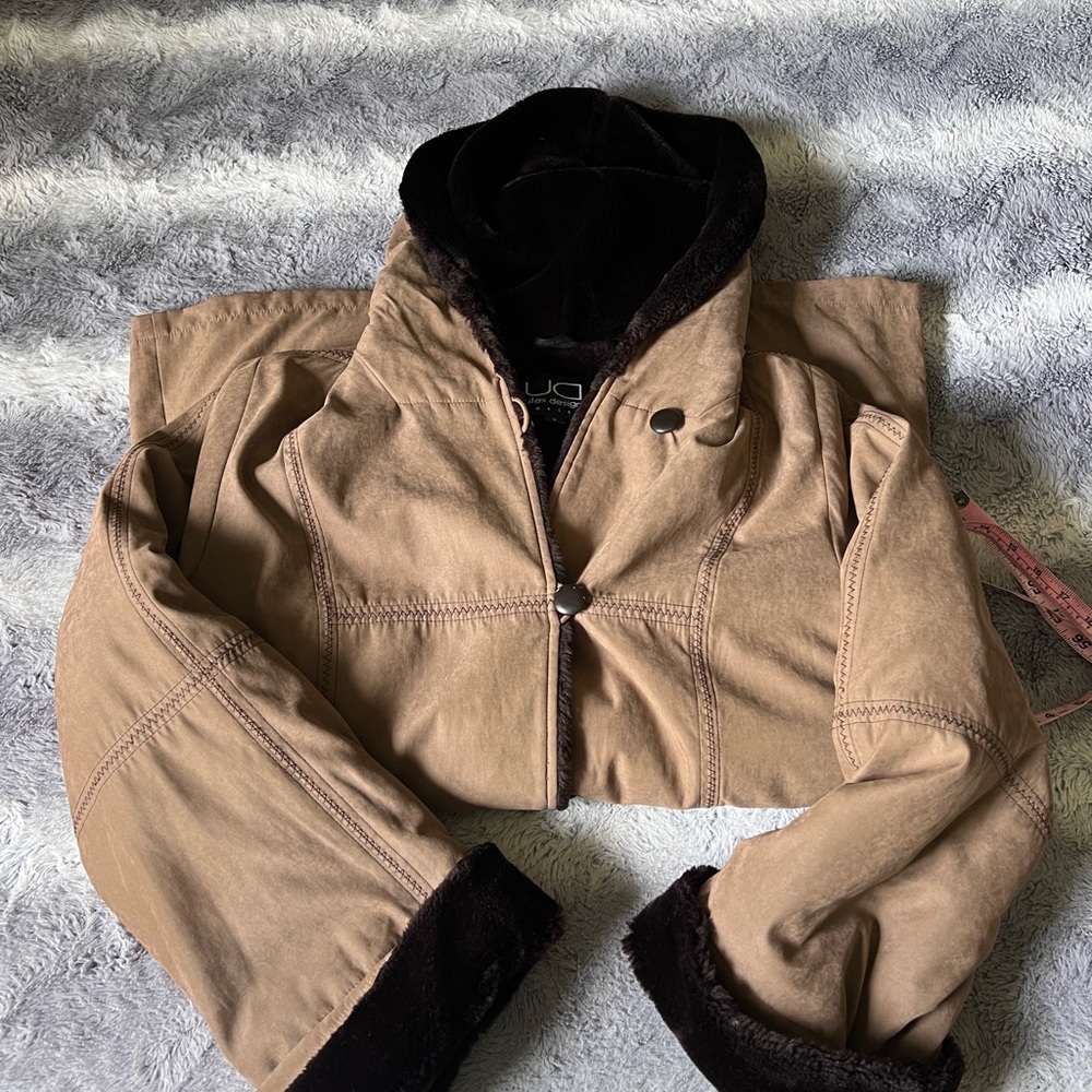 Gorgeous faux fur lined/hooded coat